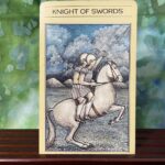 Two young men, riding a white horse into a storm.