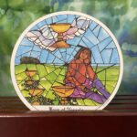 A circle tarot card depicting the four of cups.