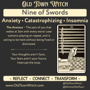 Intro slide the Nine of Swords