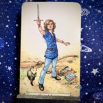 The tarot card, the Page of Swords