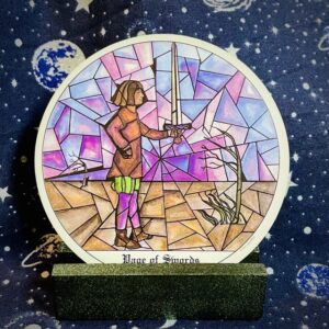 The tarot card the page of Swords