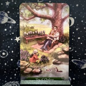 The tarot card, the ten of cups