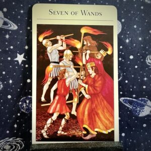 The tarot card the seven of wands