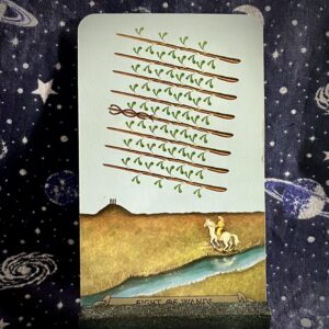 The tarot deck, the Eight of Wands