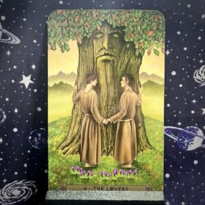 The tarot card, The Lovers