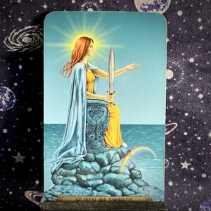The tarot card the Queen of Swords