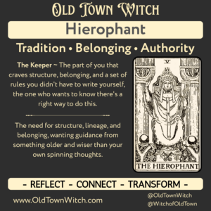 Intro slide to the tarot card the Hierophant