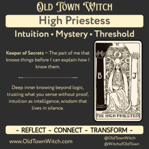 Intro slide to the High Priestess