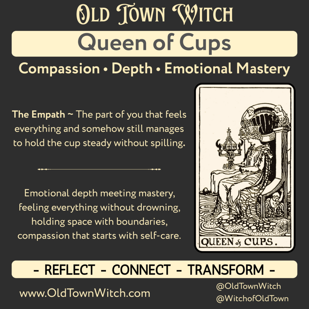 Intro slide for the Queen of Cups